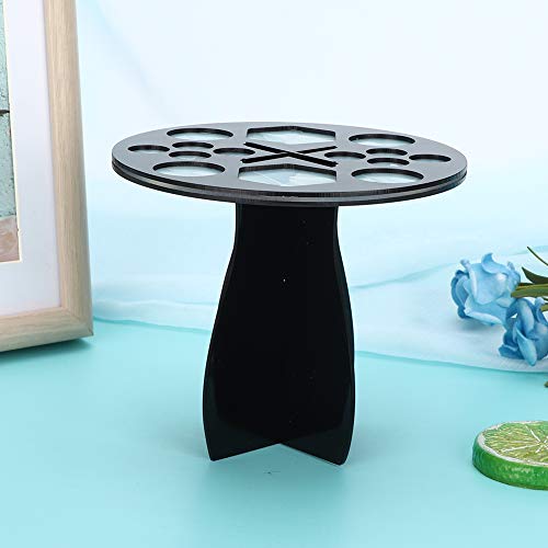 Dioche 14 Hole Cosmetic Brush Drying Rack Black Acrylic - Image 3
