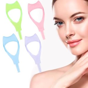 4 PCS Mascara Shield Applicator Guard, Curved Design, Protective Guard, Easy to Use, Easy to Rinse