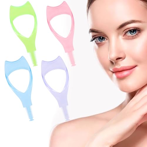 4 PCS Mascara Shield Applicator Guard, Curved Design, Protective Guard, Easy to Use, Easy to Rinse
