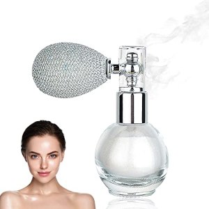 WENJLYJ Highlighter Powder Spray, Shimmering Body Glitter Makeup for Face Body Hair Nails