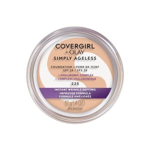 Covergirl Simply Ageless Foundation with Hyaluronic Complex, Vitamin C, SPF 28 - 100% Cruelty-Free