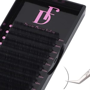 Lash Extensions 0.07 D, 8-15mm Mixed Tray Single Lashes Professional Black