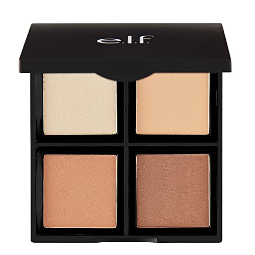 e.l.f. Powder Contour Palette, Highlight & Contour, Sculpt, Satin Finish