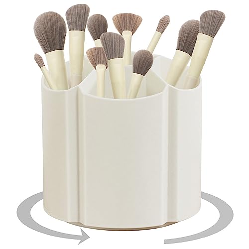 Ezebesta 6 Compartment Makeup Brush Holder Organizer 360 Rotating