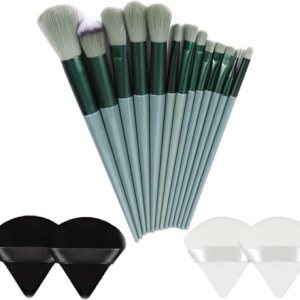 Professional 17-Piece Makeup Brushes Set, High-Quality Fiber Material