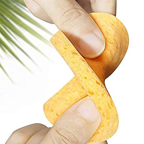 Facial Sponges Cleansing, Reusable, Exfoliating, Makeup Removal, Yellow One Size - Image 3
