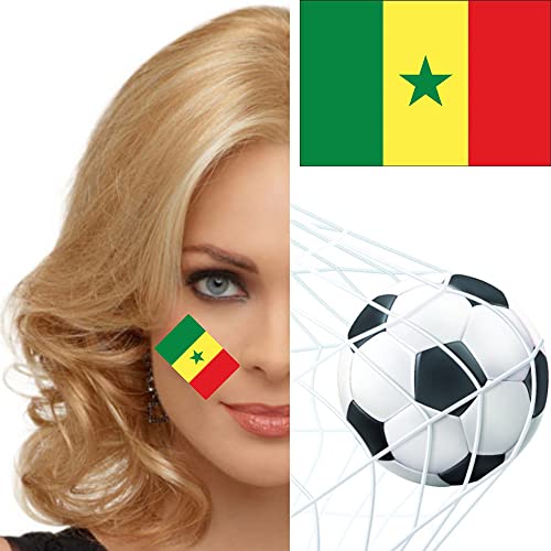 Womaha 30 Sheets Senegal Flag Temporary Tattoos Small Package - Image 2