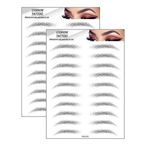 Eyebrows Tattoo Sticker, Natural Imitation, Waterproof, 20 Pairs