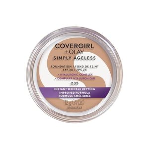 Covergirl Simply Ageless Instant Wrinkle Defying Foundation SPF 28 Hyaluronic Complex Vitamin C Niacinamide