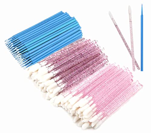 Premium Glitter Crystal Handle Lip Brushes and Eyebrow Spoolie Suit