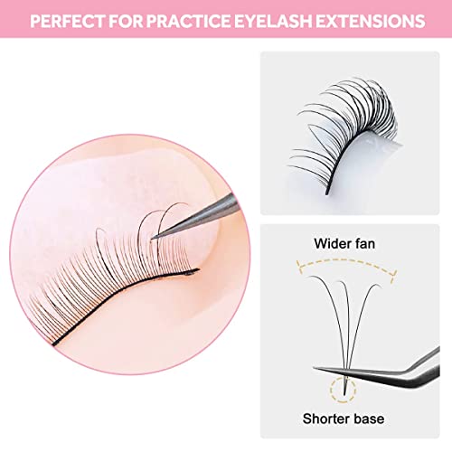 Practice Lashes for Eyelash Extensions Supplies Training Self Adhesive Natural Lash Extensions for Mannequin Head by SRCKFIZ - Image 2