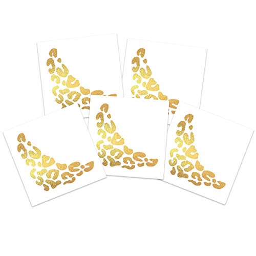 Gold Cheetah Print Temporary Tattoos (5 Pack) | Skin Safe | MADE IN THE USA | Removable Fashiontats - Image 2