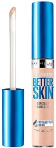 Maybelline Superstay Better Skin Concealer Light/Medium 0.25-Fluid-Ounce 2-In-1 Targeted Concealer Plus Corrector