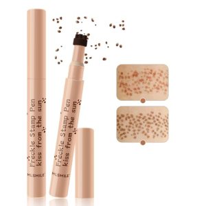 QIUFSSE Fake Freckle Pen Waterproof 2 Colors Faux Freckles Stamp Makeup - Natural Coffee, Chestnut