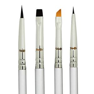 Eyeliner Brush Set Pencil Liquid - Gel Liner Wing Kit Black Stamp Pen Stencils Thin Flat Stencil Perfect Definer Sharpener Cat Eye Waterproof Smudge Proof Precision Eyeshadow Brown Eyebrow