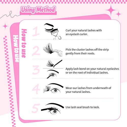 Lash Extension Kit 320 Pcs Individual Lashes 40D Cluster Easy to Apply 116A - Image 2