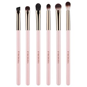 Eye Makeup Brush Set, 6 Pcs, Vegan, Professional Blending, Soft Hairs, Wood Handle, Special Gift