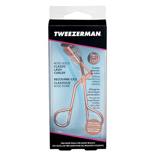 Tweezerman Rose Gold Classic Eyelash Curler 1 Count - Thick Rounded Silicone Pad - Image 4