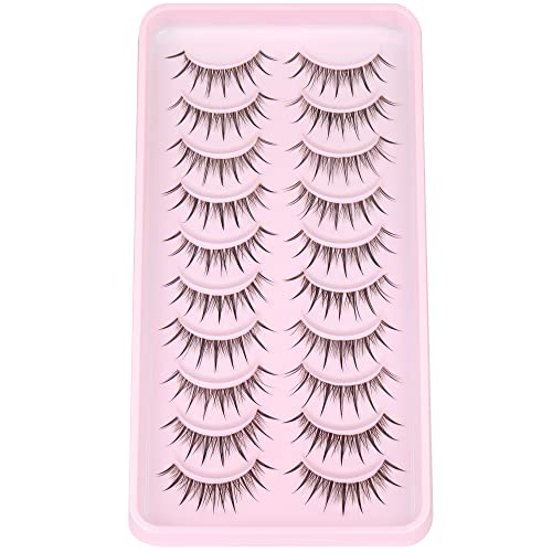Manga Lashes Natural Looking False Eyelashes 14mm 10 Pairs Wispy Mink Eye Lashes - Image 15
