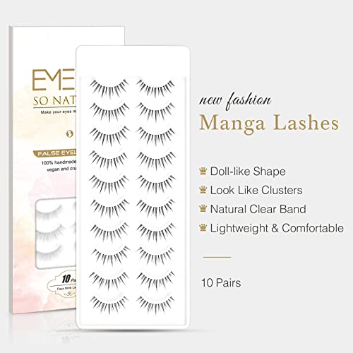 EMEDA 10 Pairs 3D False Eyelashes Natural Look Lightweight Reusable - Image 24
