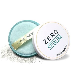 ETUDE HOUSE Zero Sebum Drying Powder 4g (Pack of 1) - Matte Finish, Controls Sebum, Sugar Polymer & Cotton Extract
