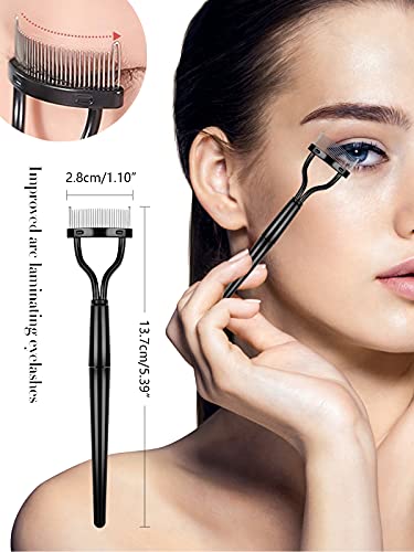 Eyelash Comb Lashes Curler, EBANKU 4Pcs Professional Eye Brow Spoolie Brush for Makeup Grooming (Black) - Image 8
