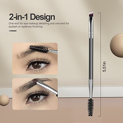 SWEET VIEW Eyebrow Brush Eyelash Separator Brow Comb & Lash Spoolie 3-Piece Set Black Nylon Plastic Stainless Steel - Image 3