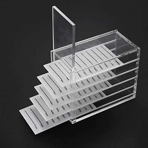 Eyelashes Storage Case Box Acrylic 5 Layers Eye Lashes Extension Organizer Tool Holders Sonew 4.7x3.9x2.5 Inch