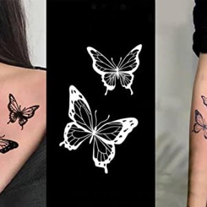 Cyberpunk 3D Butterfly Tattoo Sticker Bible Verse Gifts for Women Waterproof