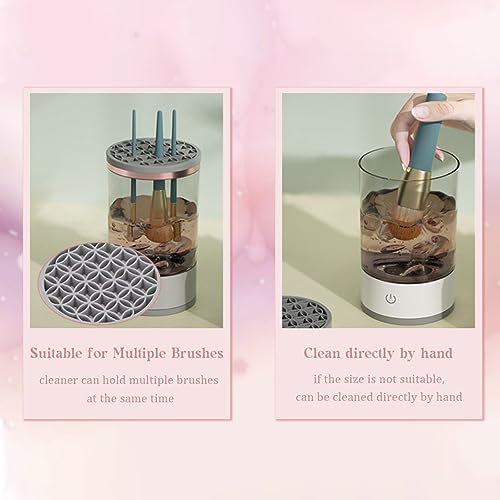 Gugxiom Electric Makeup Brush Cleaner, 7000 Rpm, Clear Cup, Suitable for Multiple Brushes - Image 3