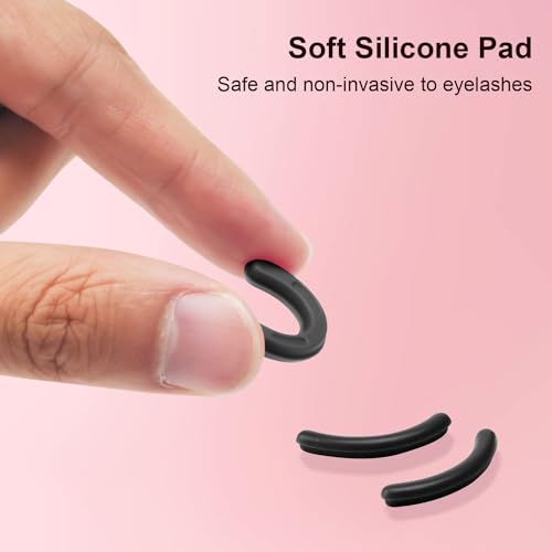 HOXBEIT Eyelash Curler Kits, D Curl with 8 Silicone Refill Pads, Tweezers - Image 3