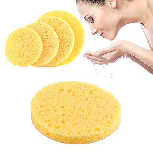 Facial Sponges Cleansing, Reusable, Exfoliating, Makeup Removal, Yellow One Size - Image 4