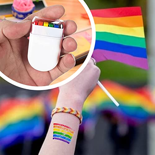 Rainbow Face Paint, 2 Pcs Gay Pride Rainbow Face Paint, Body & Face Makeup for Pride Month, Cosplay, Party, Halloween - Image 5