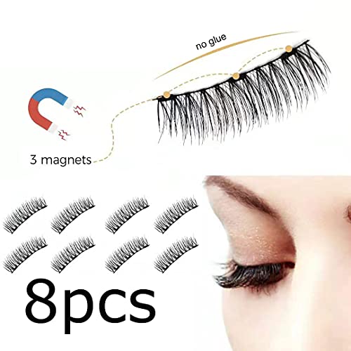 Magnetic Eyelashes Dual Magnetic Lashes Natural Look 3 Magnets No Glue Needed - Image 3