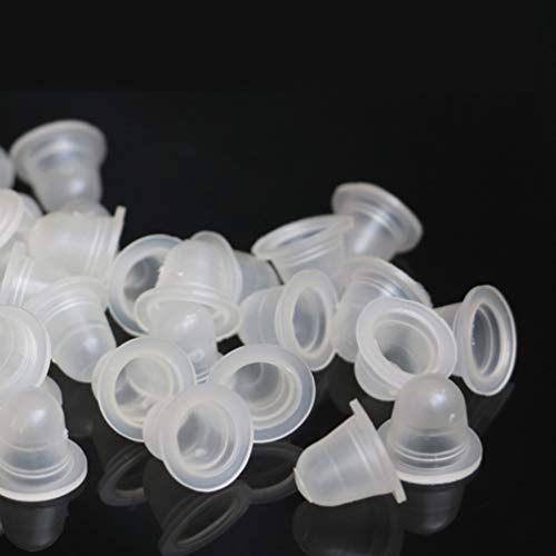 Healifty Tattoo Ink Caps Silicone Eyelash Makeup Pigment Container - Image 8