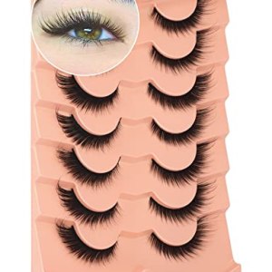 Lashes Natural Look False Eyelashes Cat Eye Short Lashes Mink Natural Fox Eye Lashes Extensions Faux Mink Wispy