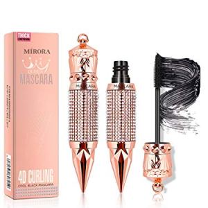 MIRORA Silk Fiber Lash Mascara Waterproof, Sensational Natural Thick Eyelash Mascara, Very Black