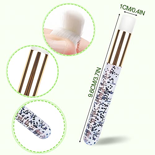 Lash Shampoo Brushes, Eyelash Brush Cleaner Lash Cleansing Brush Nose Pore Deep Blackhead Remover Cleaning Brush (20pcs in gold) - Image 2