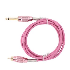 FILFEEL 5.9ft Pink RCA Straight Cord Tattoo Machine Accessory