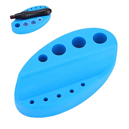 Qkiss Tattoo Holder, Pigment Ink Cup Stand, Silicon Makeup Microblading Caps (Light Blue)