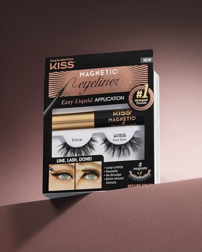 Magnetic Eyeliner & Lash Kit, Tempt, 1 Pair of Synthetic False Eyelashes With 5 Double Strength Magnets - Image 9