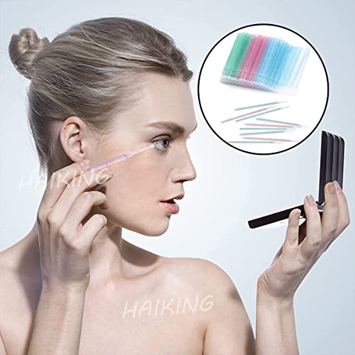 Disposable Crystal Eyelash Swabs, 100 Pcs Multicolor Lash Micro Brush - Image 4