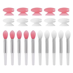 Silicone Lip Brushes with Covers, 10pcs Lip Brushes (2 Colors)