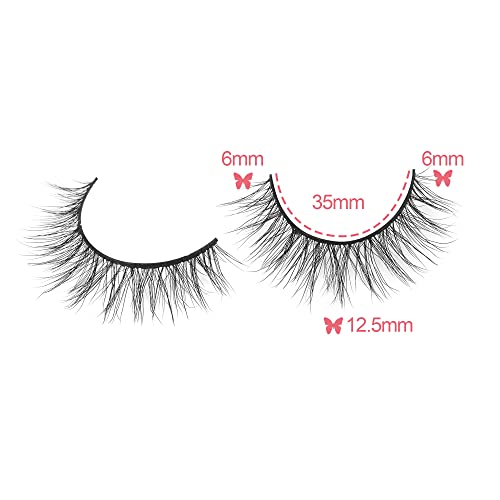 JIMIRE Cat Eye False Eyelashes Wispy 3D Faux Mink Lashes Fluffy Crossed Volume 16 Pairs - Image 19