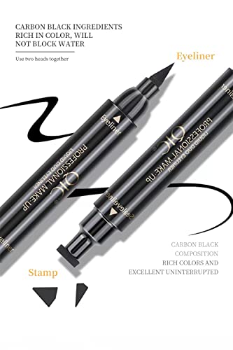 Eyeliner Double-Headed Seal Black Triangle Stamp Pen Long-lasting Waterproof Makeup - Image 2
