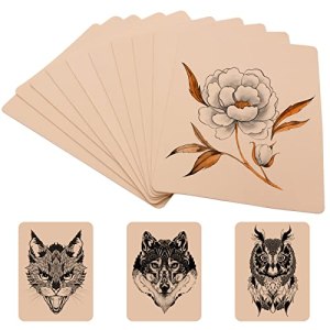 Autdor 20Pcs Tattoo Practice Skin 7.4x5.6" Double Sides - Flexible and Durable
