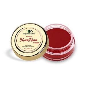 Organic Netra Sindoor/KumKum Paste 8gm (RED) - Chemical-Free, All Natural, Water Resistant