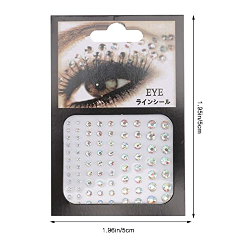Rhinestone Stickers, Self-Adhesive Face Gems Glitter Crystal Makeup Sticker (Transparent) Lurrose - Image 4