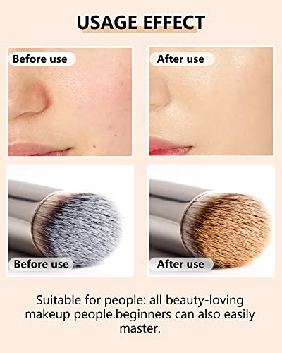 Champagne Facial Brushes, Blush Highlighting, Loose Powder, Fan Mask, Soft Applicator Tools - Image 23
