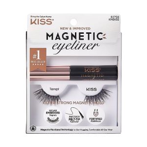 Magnetic Eyeliner & Lash Kit, Tempt, 1 Pair of Synthetic False Eyelashes With 5 Double Strength Magnets